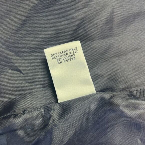 Vintage Talbots Navy Velvet Blazer button Jacket V neck Collarless Size 12 - Picture 15 of 15
